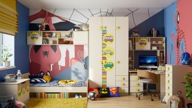 Детская комната Клаксон (Бежевый/корпус Клен) в Казани - kazan.katalogmebeli.com | фото