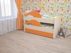 Кровать детская Радуга 1600 Млечный дуб/Венге в Казани - kazan.katalogmebeli.com | фото 3