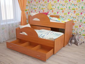 Кровать детская Радуга 1600 Млечный дуб/Венге в Казани - kazan.katalogmebeli.com | фото 6