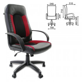 Кресло офисное BRABIX Strike EX-525 (черно-красный) в Казани - kazan.katalogmebeli.com | фото
