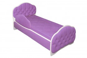 Кровать 170 Гармония 67 Светло-фиолетовый (мягкий бортик) в Казани - kazan.katalogmebeli.com | фото