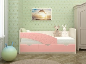 Кровать Бабочки 1,6м (Розовый металлик) в Казани - kazan.katalogmebeli.com | фото 1