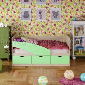 Кровать Бабочки 1,6м (Салат матовый) в Казани - kazan.katalogmebeli.com | фото