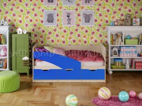 Кровать Бабочки 1,6м (Синий матовый) в Казани - kazan.katalogmebeli.com | фото