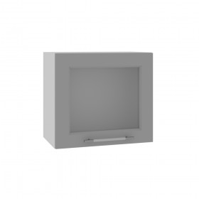 Квадро ВПГС 500 шкаф верхний горизонтальный со стеклом высокий (Железо/корпус Серый) в Казани - kazan.katalogmebeli.com | фото