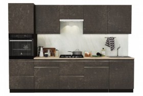 Модульная кухня Бруклин 1,6м (Бетон коричневый/корпус Венге) в Казани - kazan.katalogmebeli.com | фото