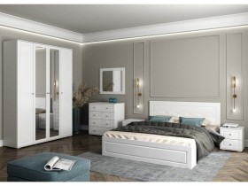 Модульная спальня Барселона (Белый/Белый глянец) в Казани - kazan.katalogmebeli.com | фото