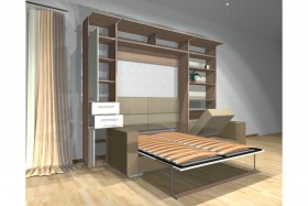 Шкаф-кровать с диваном Каролина в Казани - kazan.katalogmebeli.com | фото 3
