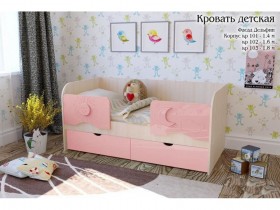 Соня Кровать детская 2 ящика 1.8 Розовый глянец в Казани - kazan.katalogmebeli.com | фото